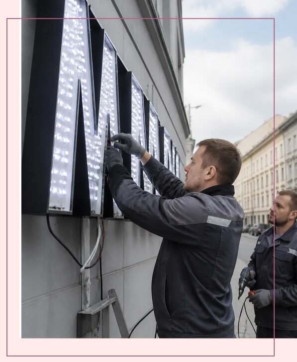 Изготовление и монтаж светодиодных LED вывесок в Южном-Сахалинске