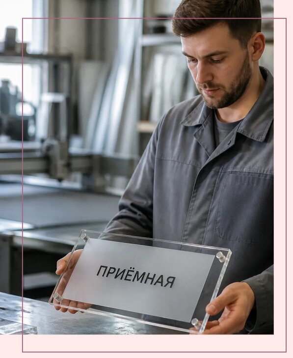 Таблички из оргстекла на заказ в Южном-Сахалинске от 4029 р. | Аванза-Южн